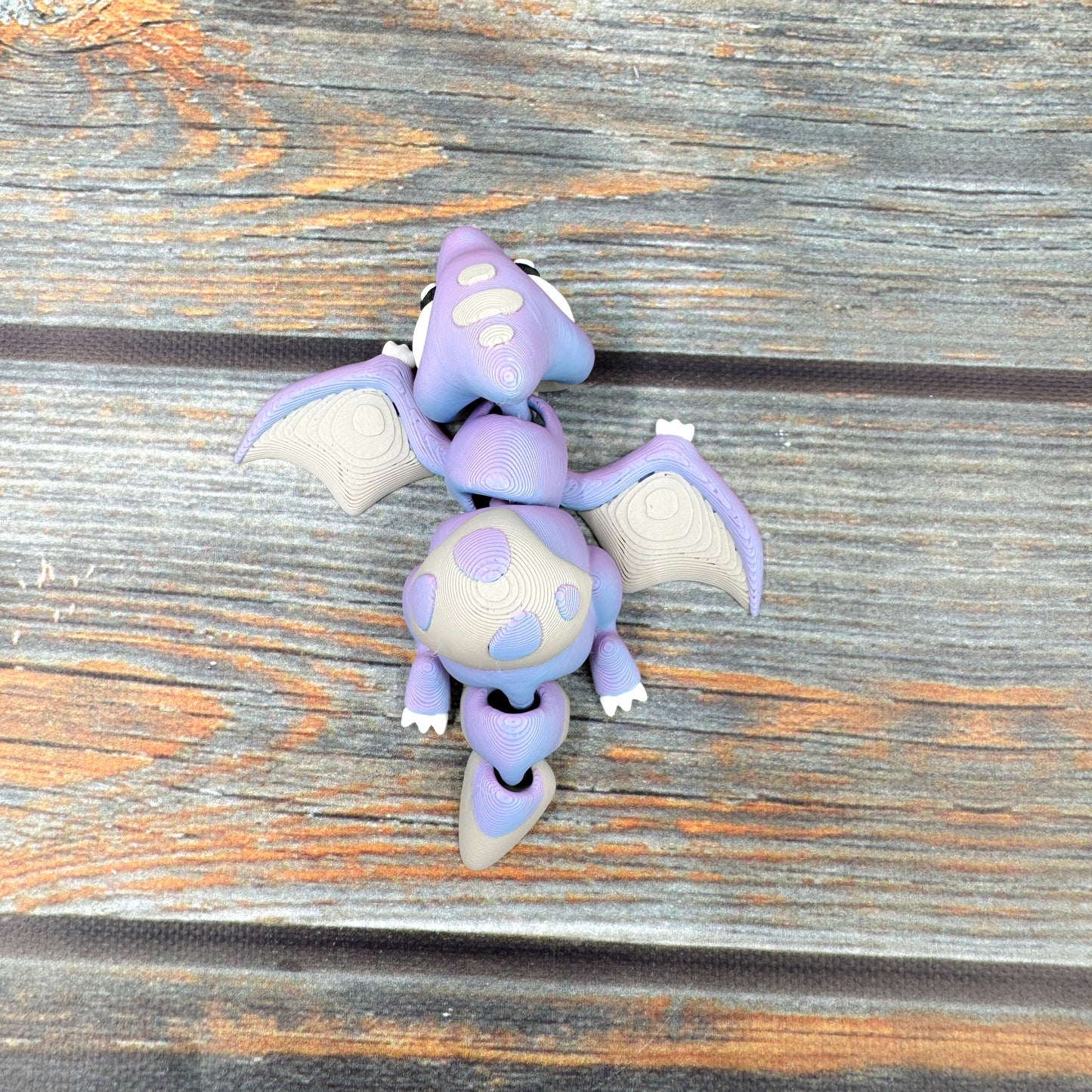 Pterodactyl in Eggshell Articulated 3D Printed Fidget Figure