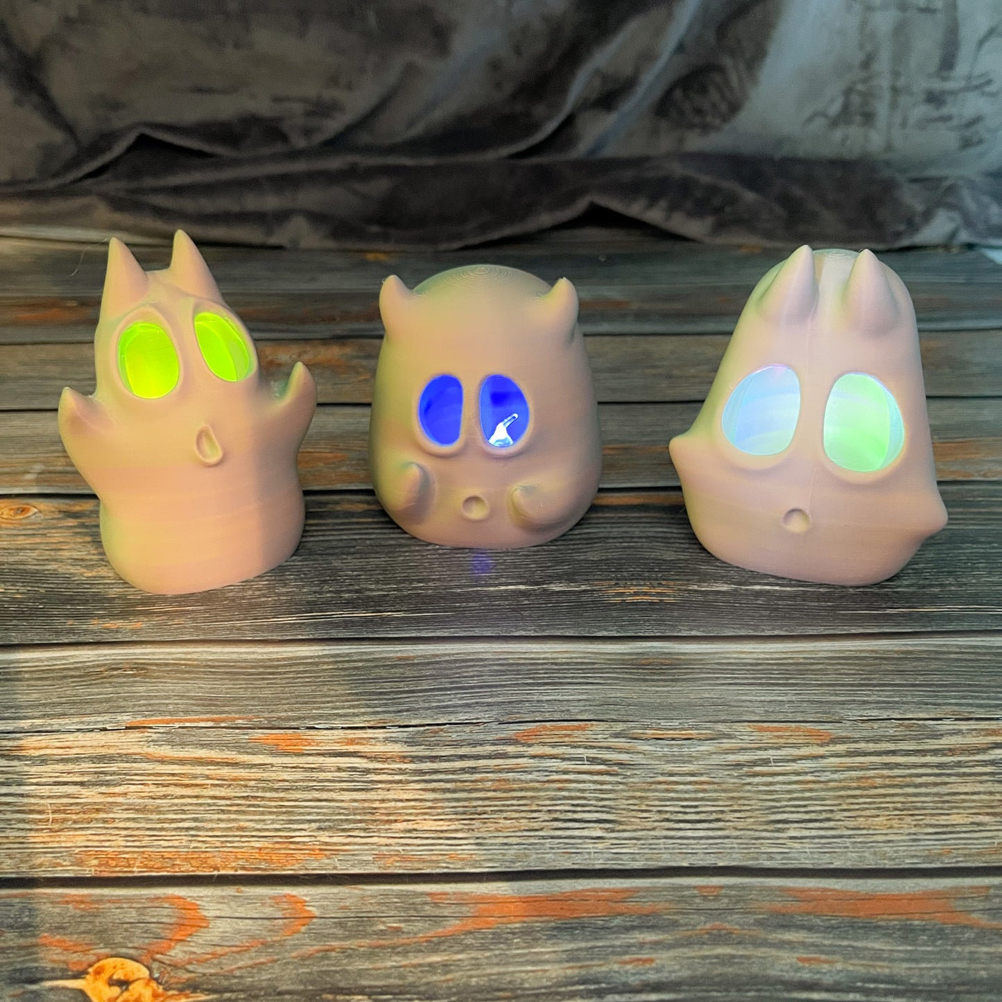 Scary Butt Ghost Tea Light Covers with Color Changing LED Tea Lights