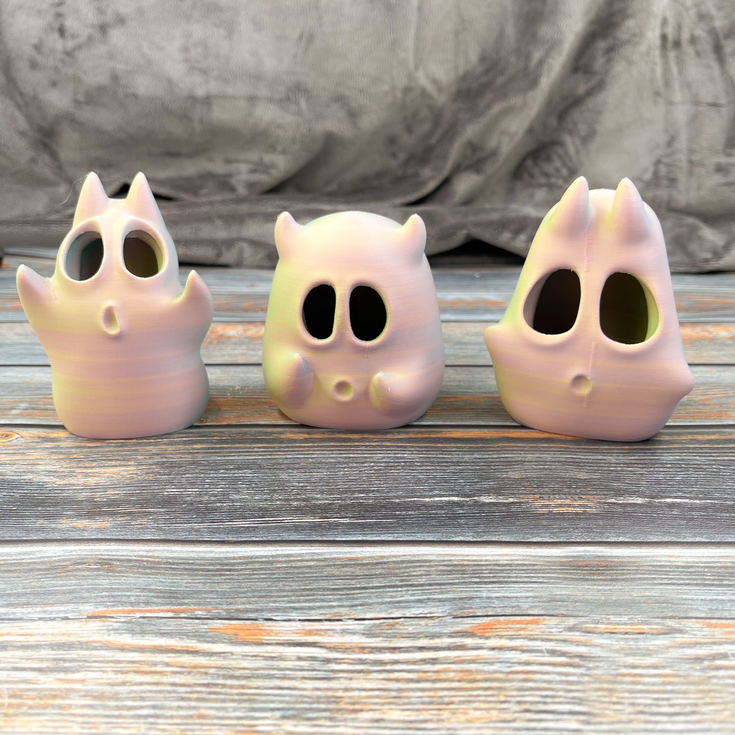 Scary Butt Ghost Tea Light Covers with Color Changing LED Tea Lights