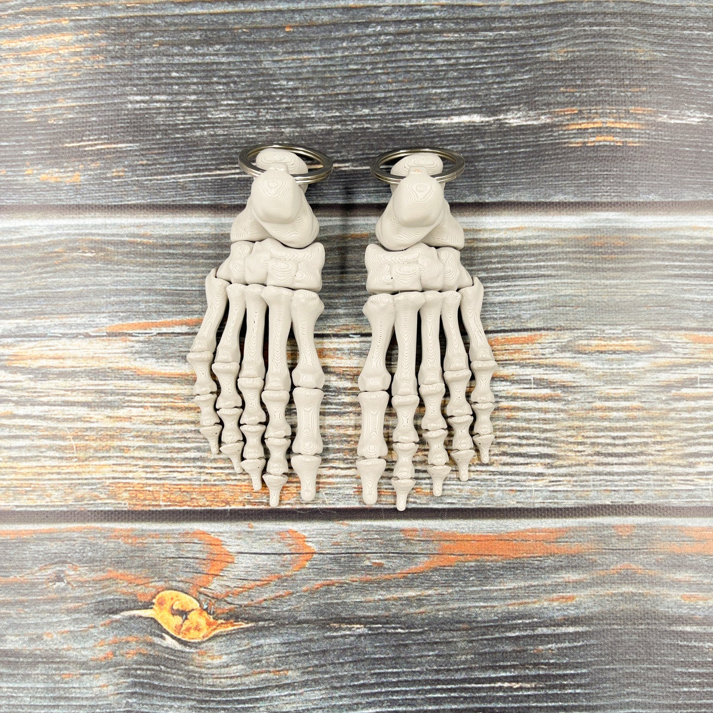 Skeleton Foot 3D Printed Keychain