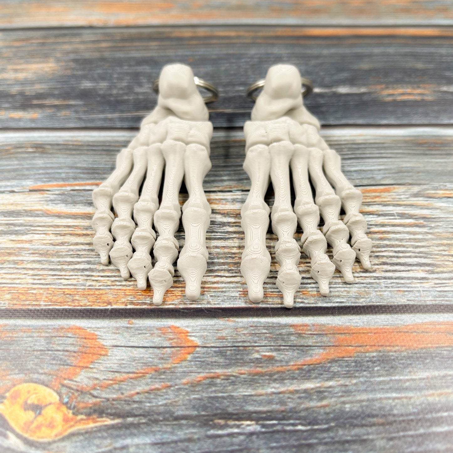 Skeleton Foot 3D Printed Keychain