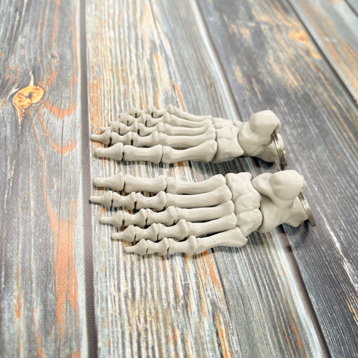 Skeleton Foot 3D Printed Keychain