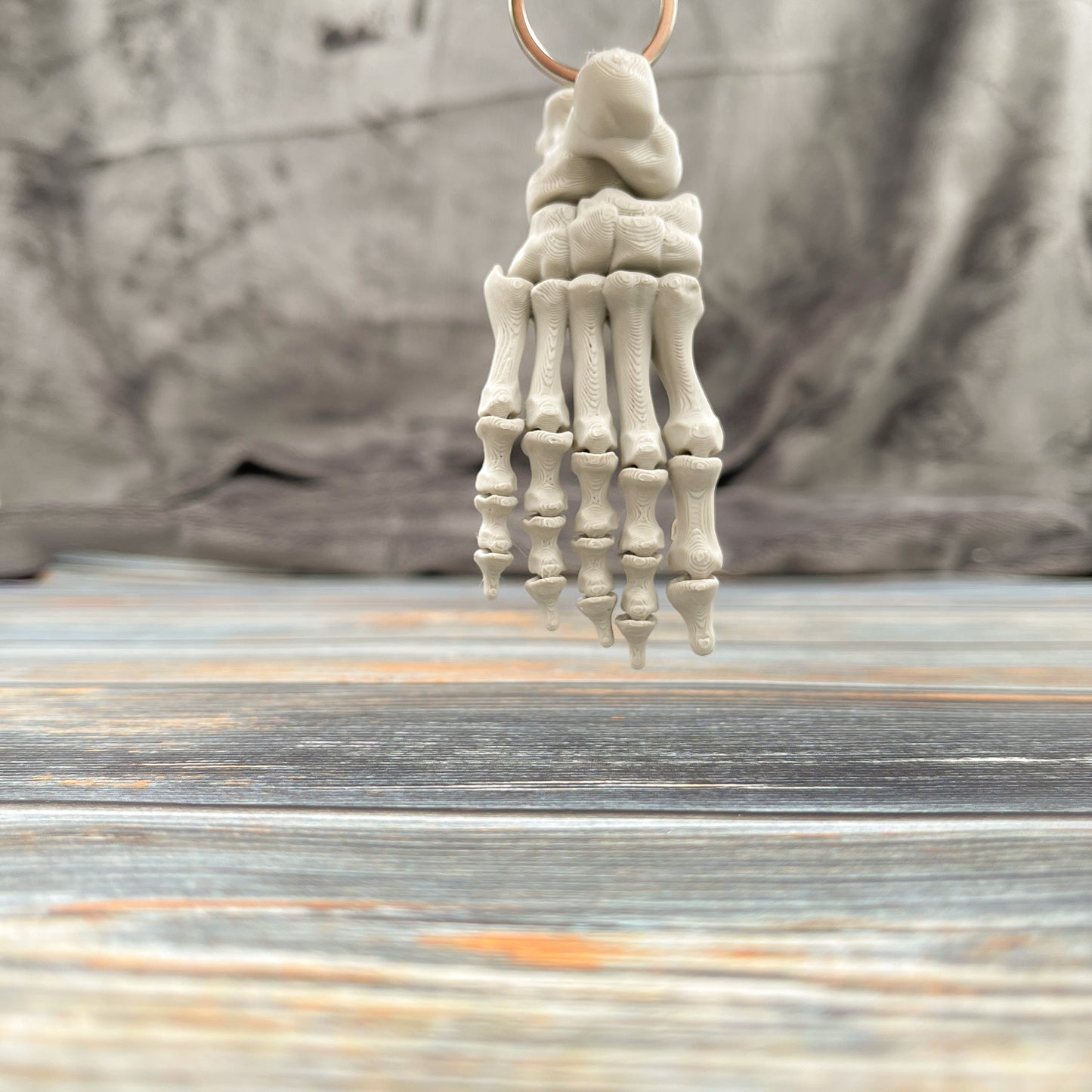 Skeleton Foot 3D Printed Keychain