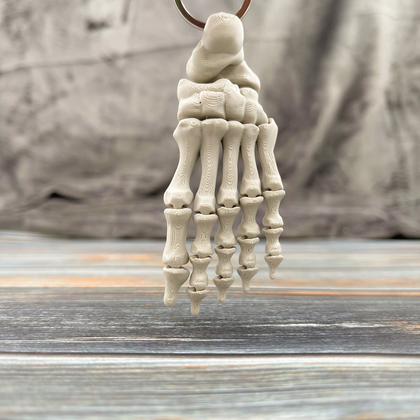 Skeleton Foot 3D Printed Keychain