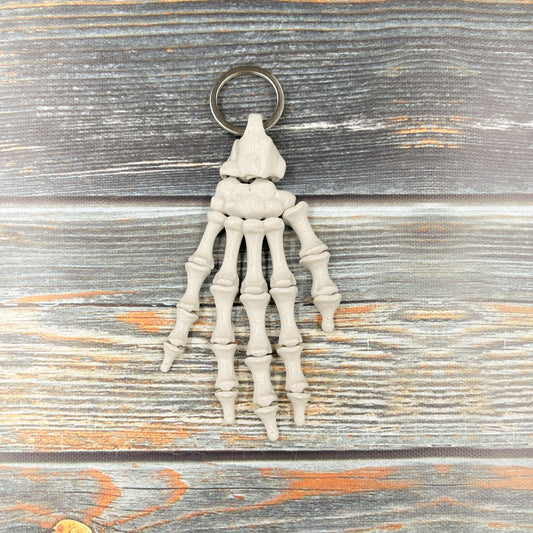 Skeleton Hand 3D Printed Keychain