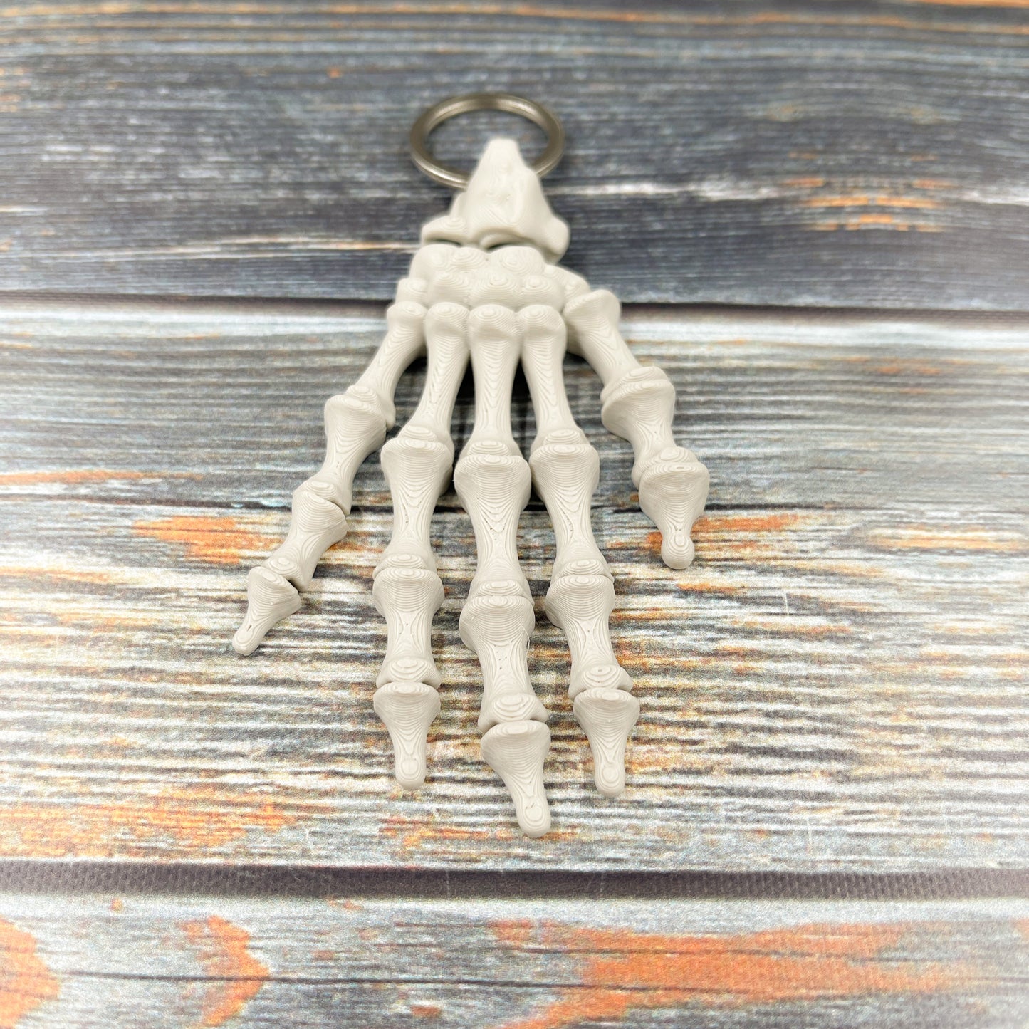 Skeleton Hand 3D Printed Keychain