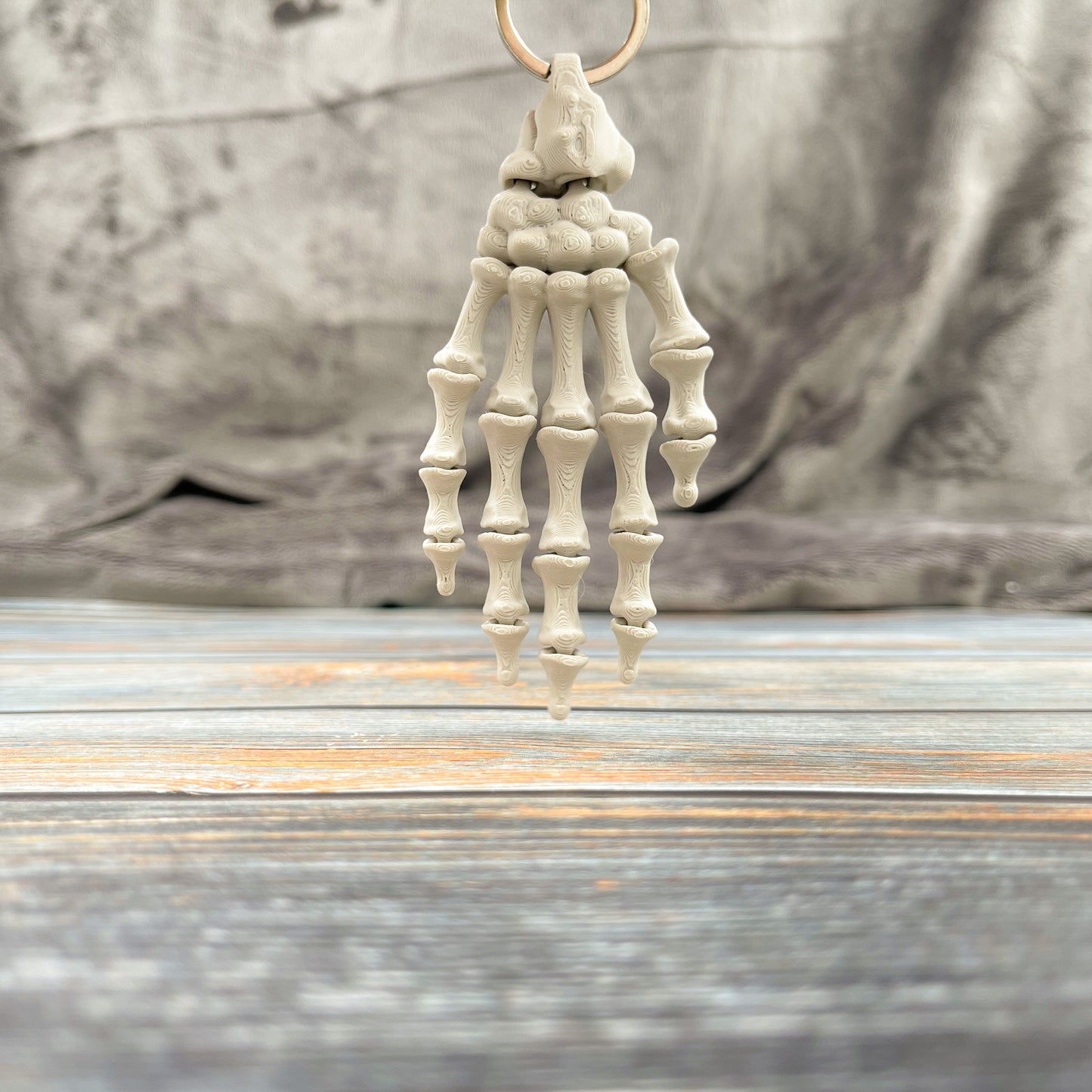 Skeleton Hand 3D Printed Keychain