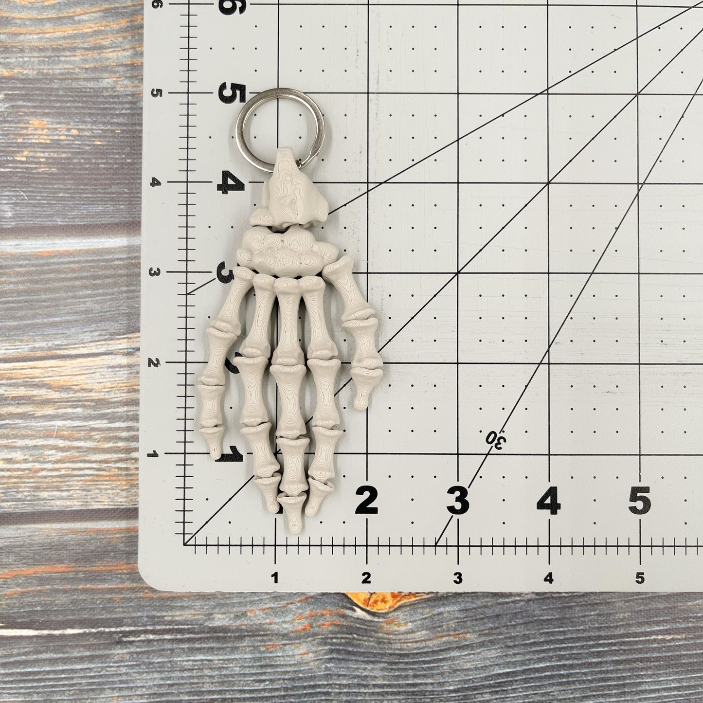 Skeleton Hand 3D Printed Keychain