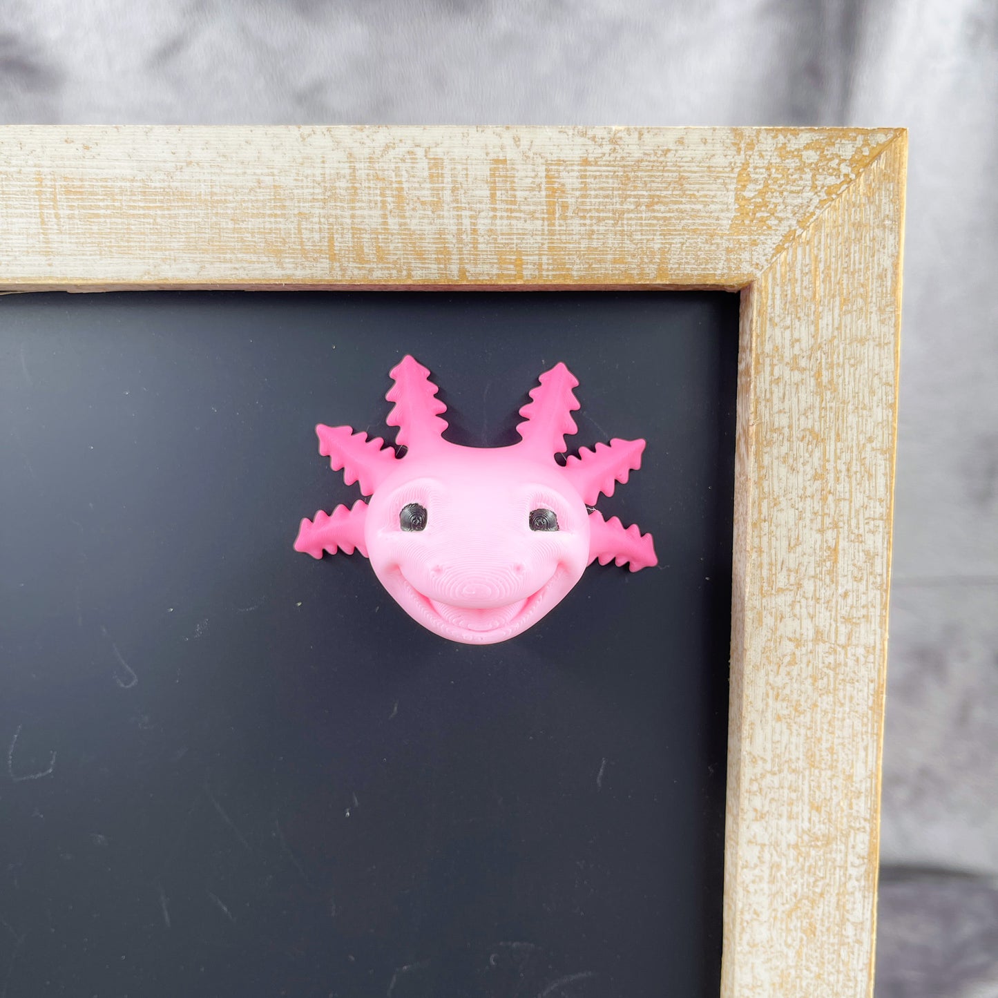 Smiling Axolotl 3D Printed Magnet