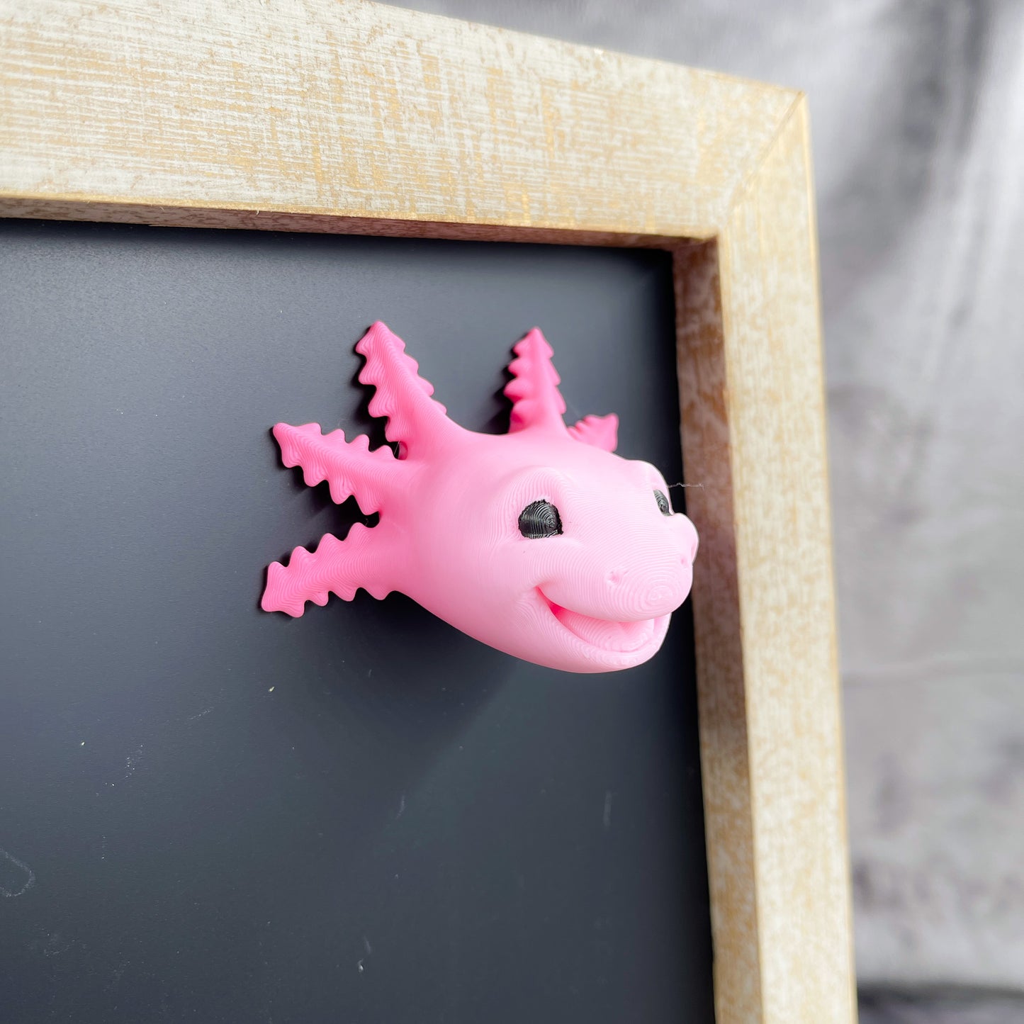 Smiling Axolotl 3D Printed Magnet