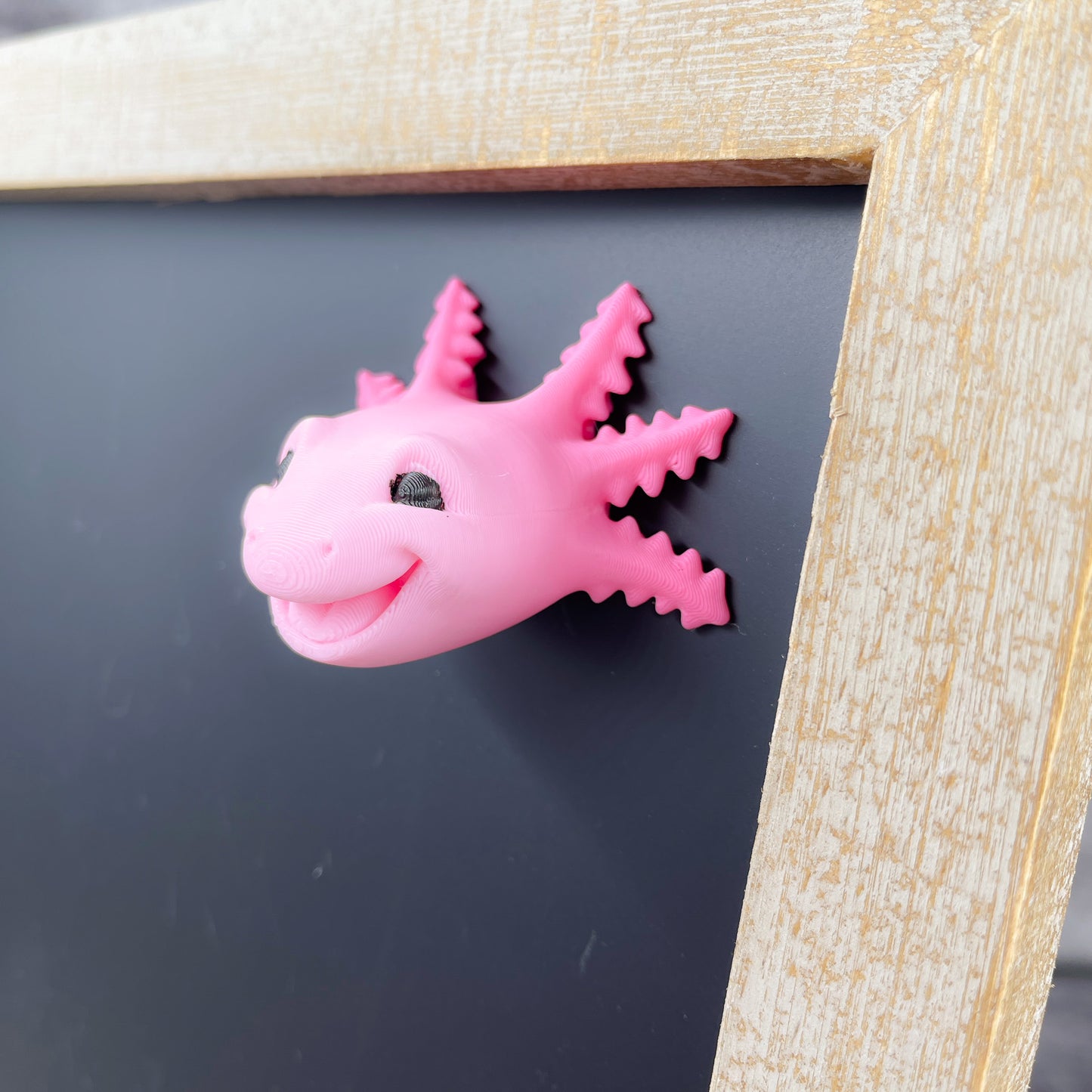 Smiling Axolotl 3D Printed Magnet