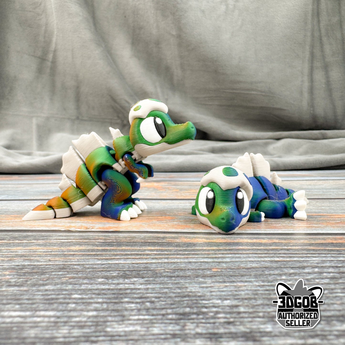 Spinosaurus in Eggshell Articulated 3D Printed Fidget Figure