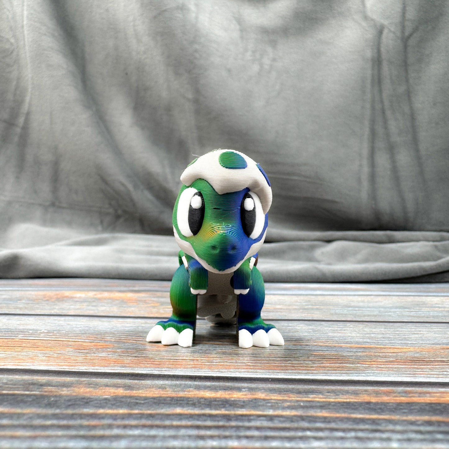 Spinosaurus in Eggshell Articulated 3D Printed Fidget Figure