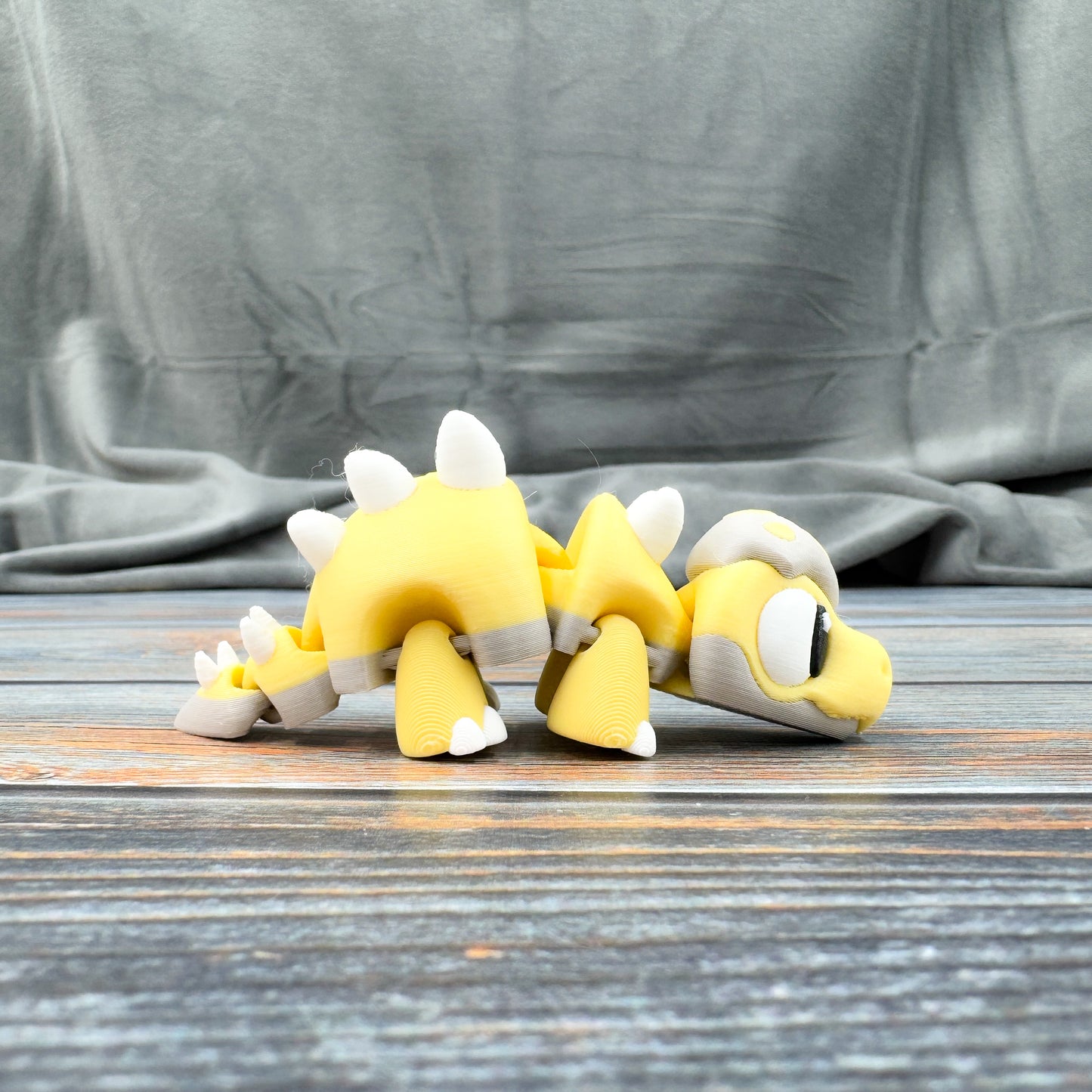 Stegosaurus in Eggshell 3D Printed Fidget Figure