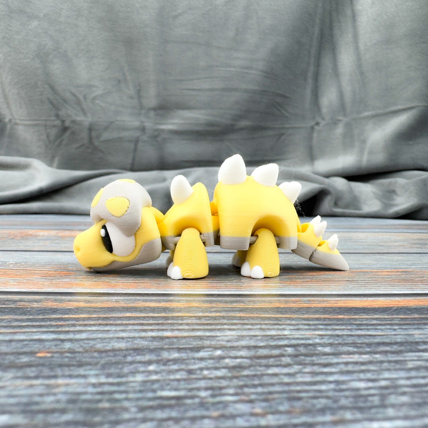 Stegosaurus in Eggshell 3D Printed Fidget Figure