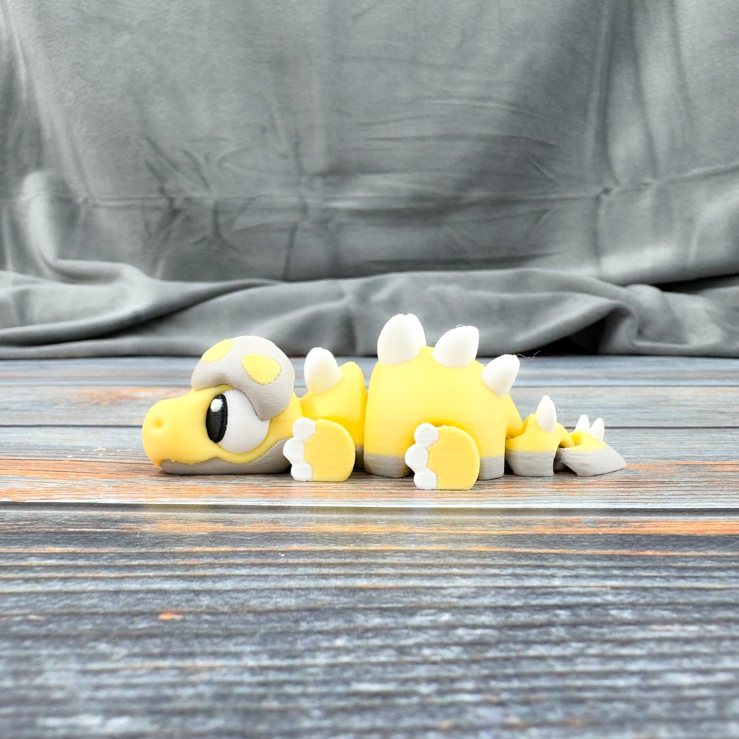 Stegosaurus in Eggshell 3D Printed Fidget Figure