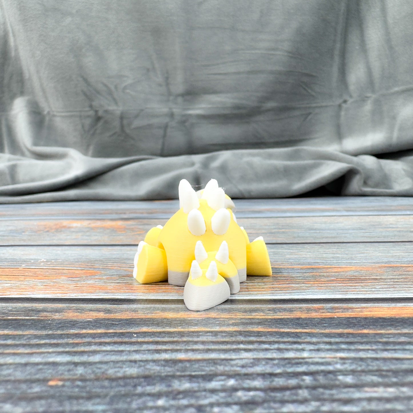 Stegosaurus in Eggshell 3D Printed Fidget Figure