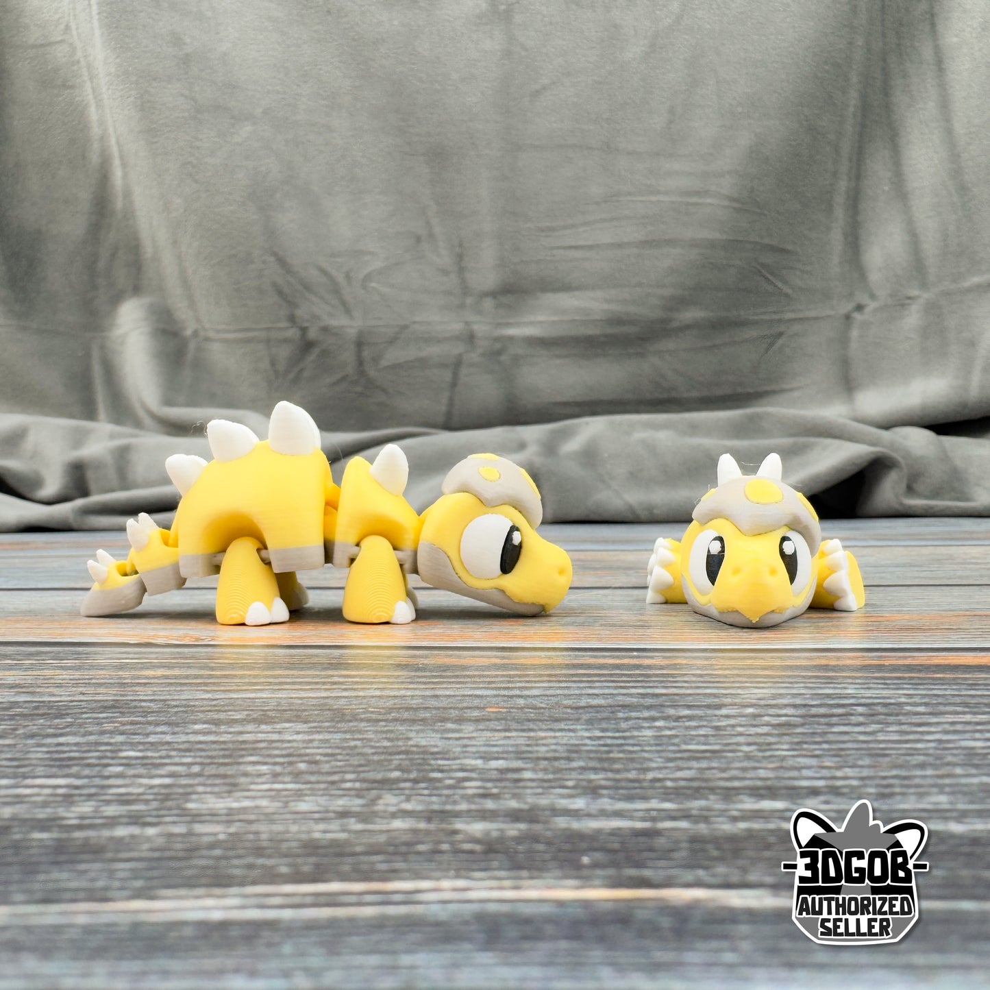 Stegosaurus in Eggshell 3D Printed Fidget Figure