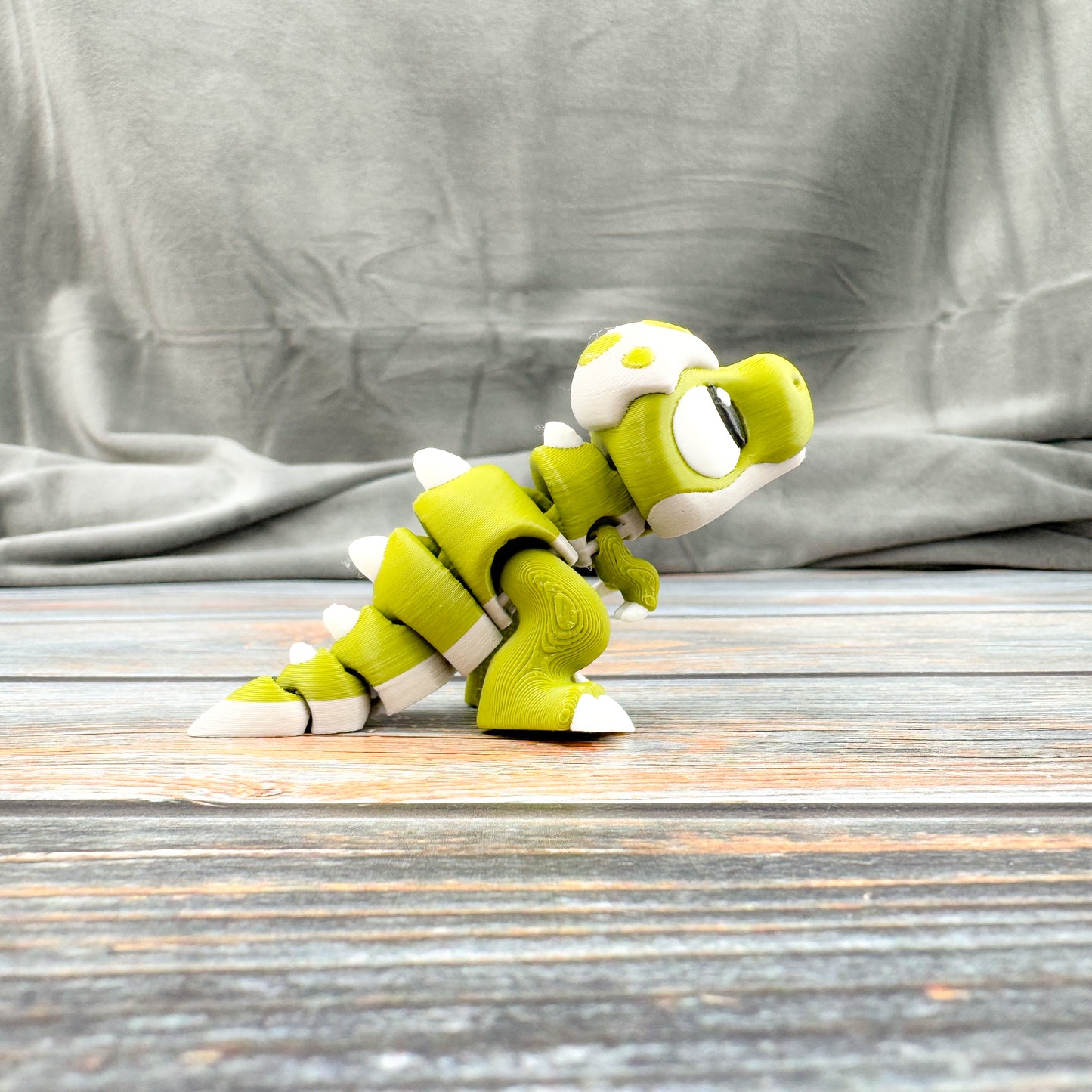 T-Rex in Eggshell 3D Printed Fidget Figure