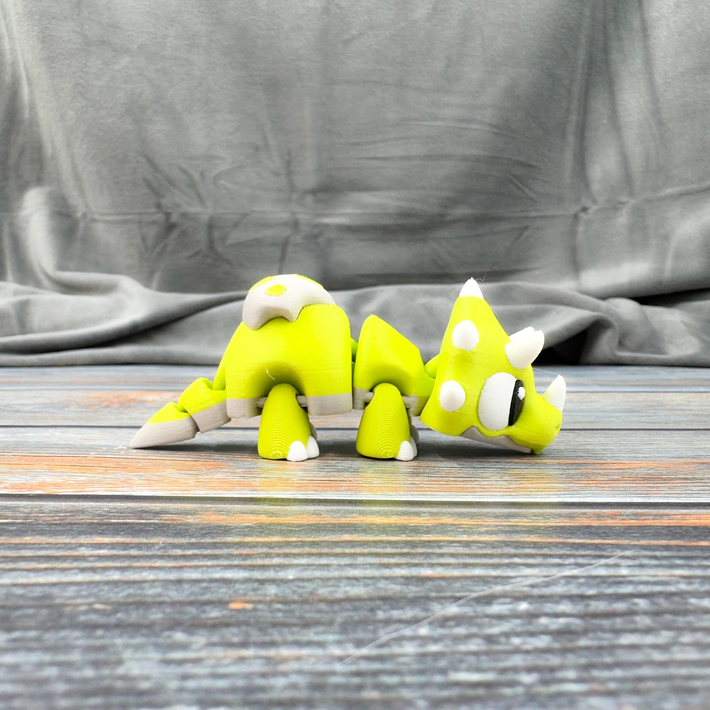Triceratops in Eggshell 3D Printed Fidget Figure