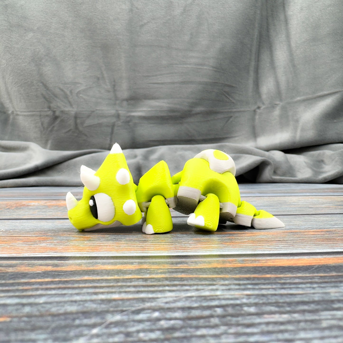 Triceratops in Eggshell 3D Printed Fidget Figure
