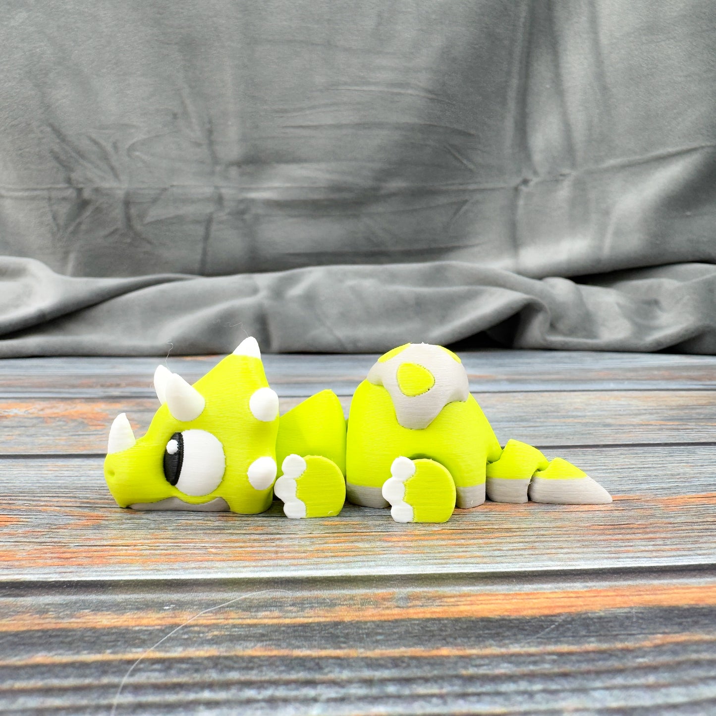Triceratops in Eggshell 3D Printed Fidget Figure