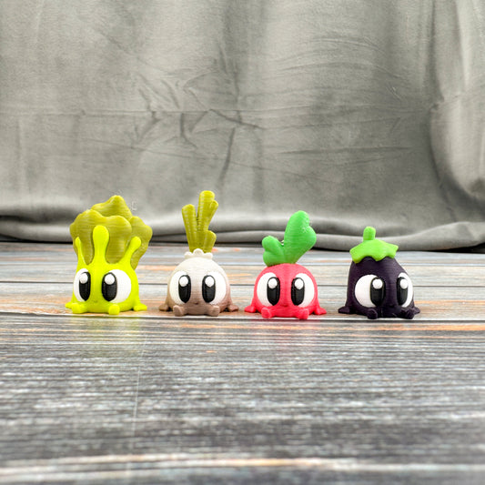 Vegetables 3D Printed Fidget Figures