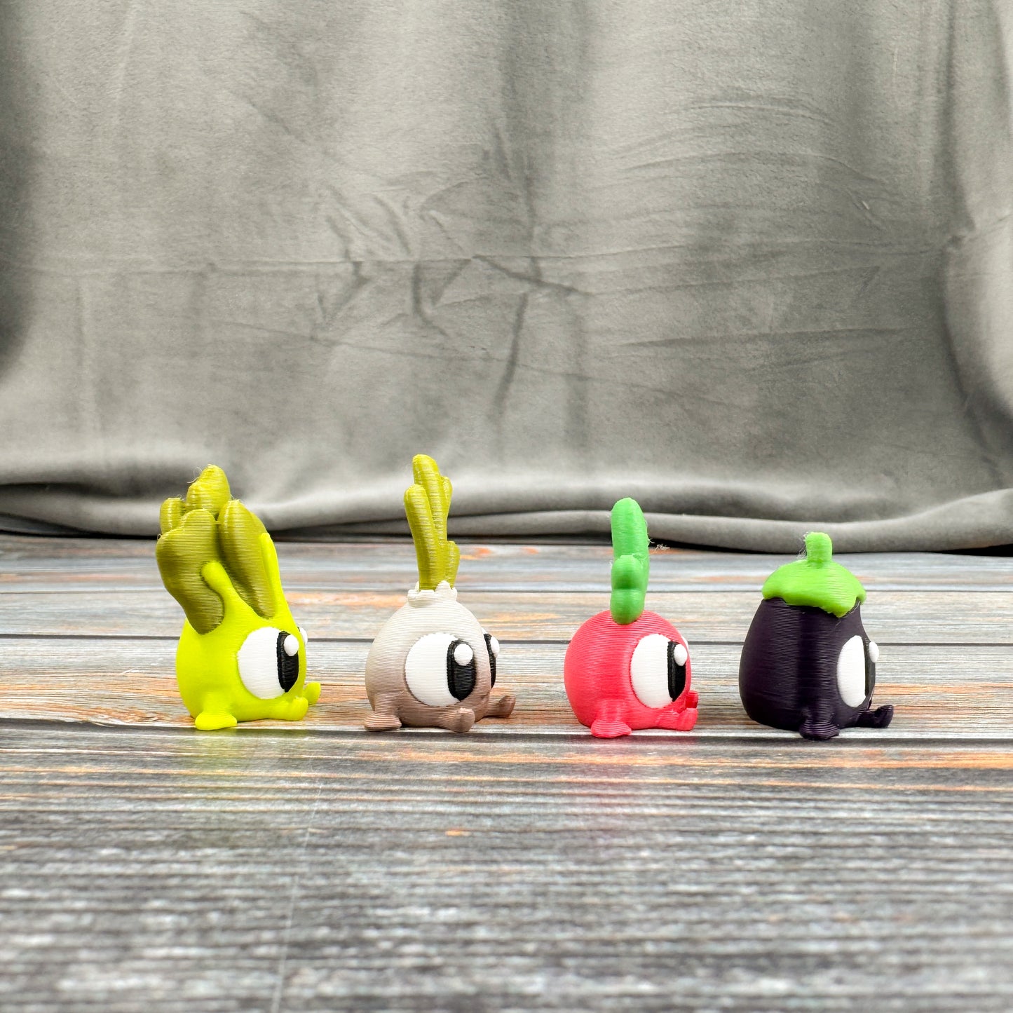 Vegetables 3D Printed Fidget Figures
